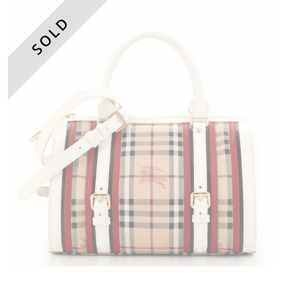 Burberry Women's Beige and Red Plaid Bag - Picture 16 of 16
